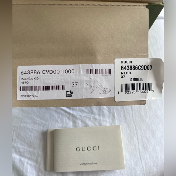 leather gucci shoes malaga kid size 37 (US size 7) worn once - Picture 6 of 6